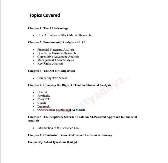 Stock Market Investing with Artifical Intelligence ebook - with 70 Pre Defined AI Prompts