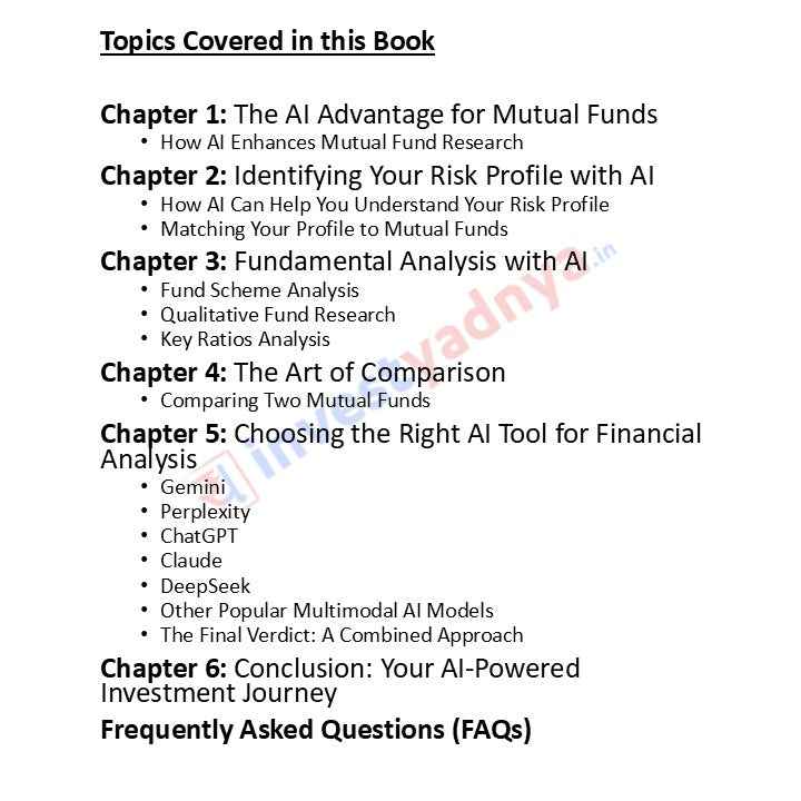 Mutual Funds Investing With Artificial Intelligence ebook - 60 Pre Defined AI Prompts