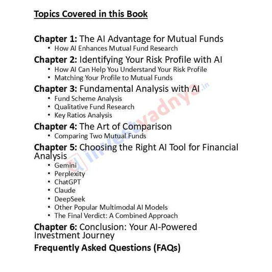 Mutual Funds Investing With Artificial Intelligence ebook - 60 Pre Defined AI Prompts
