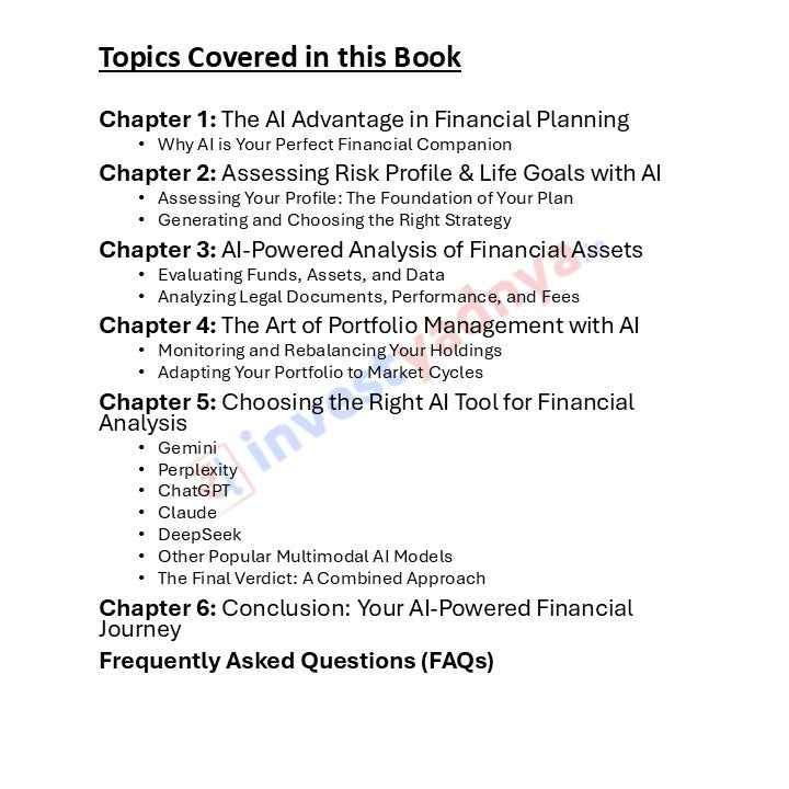Financial Planning with Artifical Intelligence ebook - with 50 Pre Defined AI Prompts