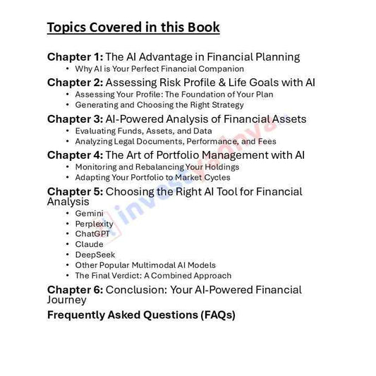 Financial Planning with Artifical Intelligence ebook - with 50 Pre Defined AI Prompts