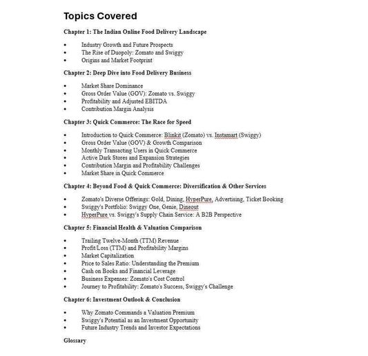 Zomato Vs Swiggy - An Investor's Guide to India's Food and Quick Commerce Giants