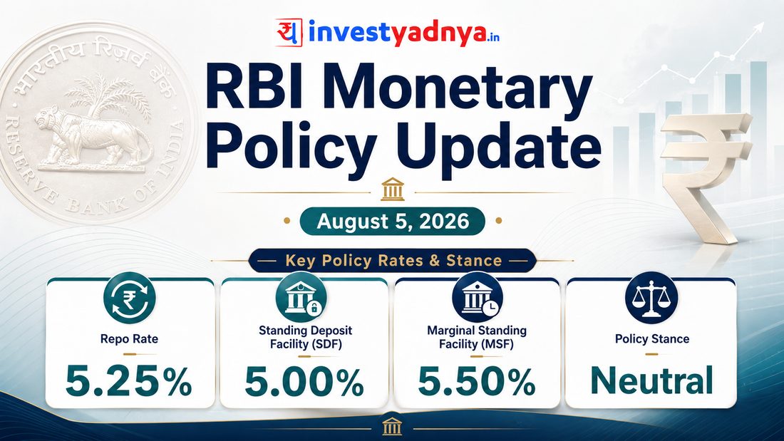 RBI Monetary Policy Update August 2026: Repo Rate Unchanged at 5.25% & Growth Outlook Revised to 6.7%