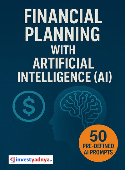 Book cover of 'Financial Planning with Artificial Intelligence (AI)' by InvestYadnya on a dark blue background.