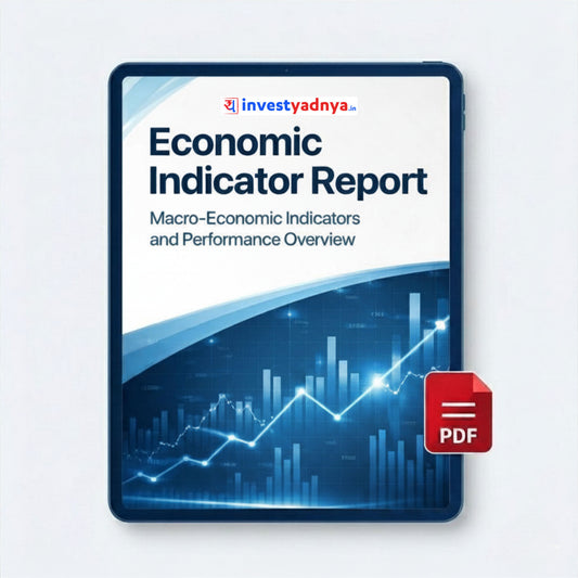 Economic Indicator Report cover with Investyadnya logo on a white background